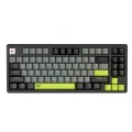 Havit - Геймърска клавиатура (KB904L) - за видеоигри, USB, RGB светлини, 85 клавиша, бързо задействане, 1.8 м, 5V, 8kHz - черна / зелена