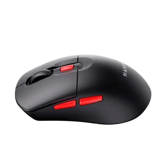 Havit - Безжична мишка (MS59WB) - 2.4GHz, 800/1200/1600 DPI, ABS, PC, AA батерия - Черна / Червена