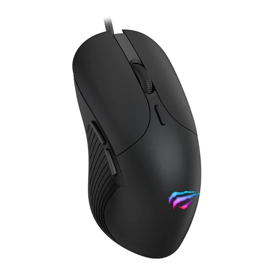Havit - Геймърска мишка с кабел (MS1020WB) - с RGB светлини, 2400DPI, ергономичен дизайн, USB 5V - черна