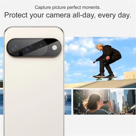 Протектор - Камера за Google Pixel 10 - Techsuit - Цяло стъкло за камера - Черен
