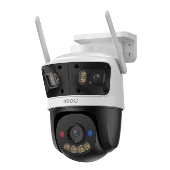 Imou - Външна камера Cruiser Triple (IPC-S7UP-11M0WED) - 3+3+5MP, Wi-Fi, 2xSD слот за карта, PT, нощно виждане, AOR режим - бяла