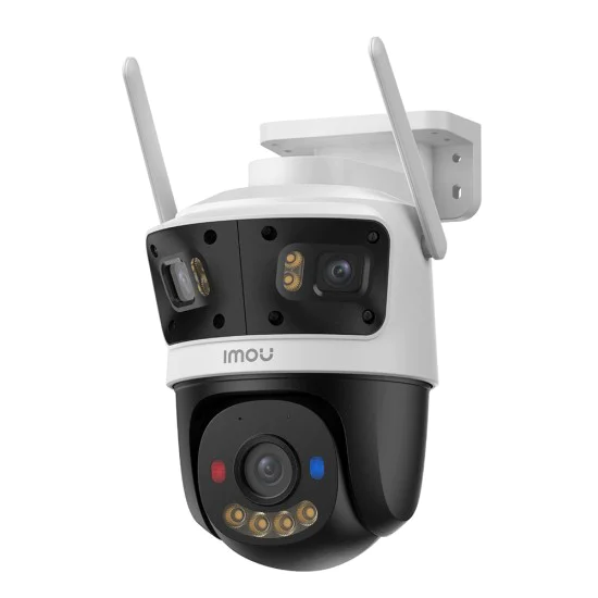 Imou - Външна камера Cruiser Triple (IPC-S7UP-11M0WED) - 3+3+5MP, Wi-Fi, 2xSD слот за карта, PT, нощно виждане, AOR режим - бяла