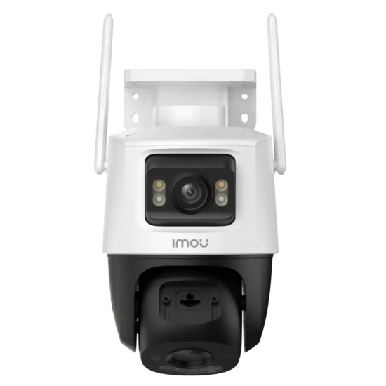 Imou - Външна камера Cruiser Dual 2 PRO (IPC-S7XFP-8U0WED) - 4+4MP, AI IMOU SENSE, Wi-Fi 6, Двоен IR, PT, Аларма, IP65 - Бяла