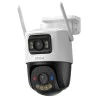 Imou - Външна камера Cruiser Dual 2 PRO (IPC-S7XFP-8U0WED) - 4+4MP, AI IMOU SENSE, Wi-Fi 6, Двоен IR, PT, Аларма, IP65 - Бяла