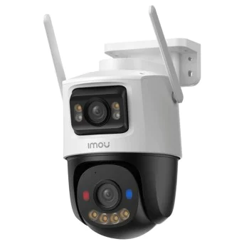 Imou - Външна камера Cruiser Dual 2 PRO (IPC-S7XFP-8U0WED) - 4+4MP, AI IMOU SENSE, Wi-Fi 6, Двоен IR, PT, Аларма, IP65 - Бяла