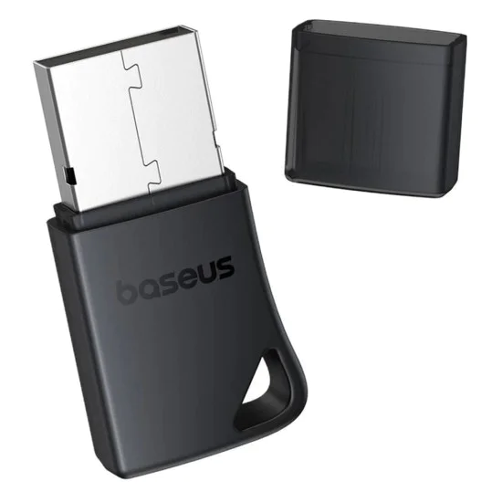 Baseus - Безжичен адаптер Encok BA04+ (A10082600121-00) - за Windows, Bluetooth 5.4, Plug&Play, Ултра ниска латентност - Черен