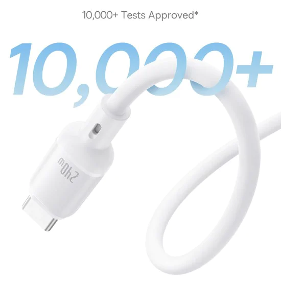 Baseus - Кабел за данни PicoGo (P10376800311-00) - Магнитен, Type-C към Type-C, 240W, Бързо зареждане, 480Mbps, Силиконов, 1 м - Син