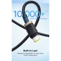 Baseus - Кабел за данни Dura Series (P10377803U03-01) - за MacBook, бързо зареждане, Type-C, PD 240W, 480Mbps, 1m - Червен / Черен