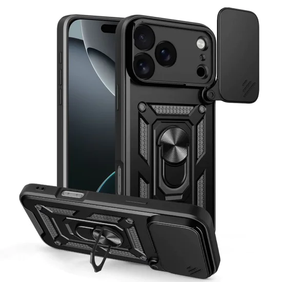 Калъф за iPhone 17 Pro Max - Techsuit - CamShield Series - Черен