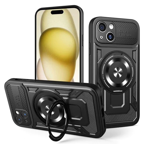 Калъф за iPhone 15 Plus - RuggedCam - черен