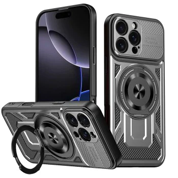Калъф за iPhone 16 Pro - RuggedCam - Сив