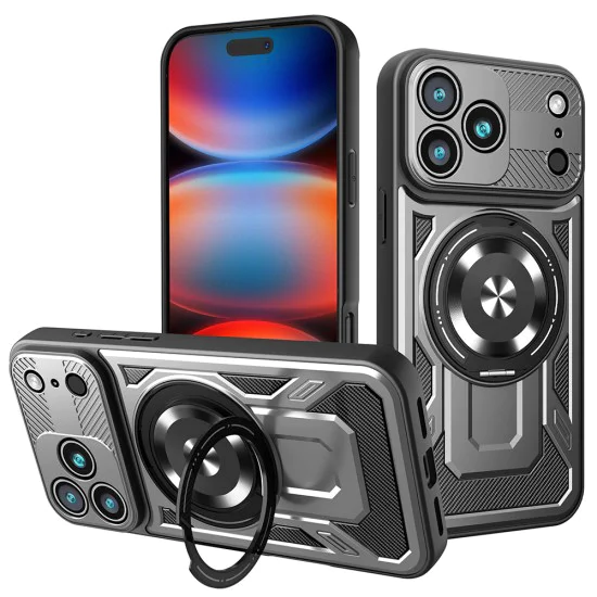 Калъф за iPhone 17 Pro Max - RuggedCam - Сив