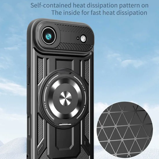 Калъф за iPhone 17 Air - RuggedCam - Черен