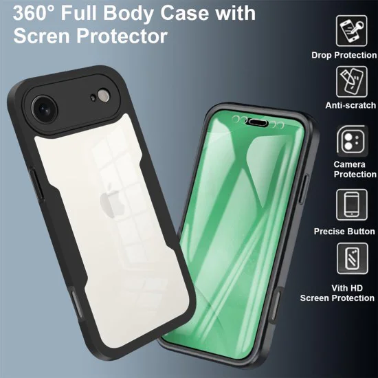 Калъф за iPhone 17 Air - Techsuit - ColorVerse 360 ​​Series + Screen Protector - Лилав