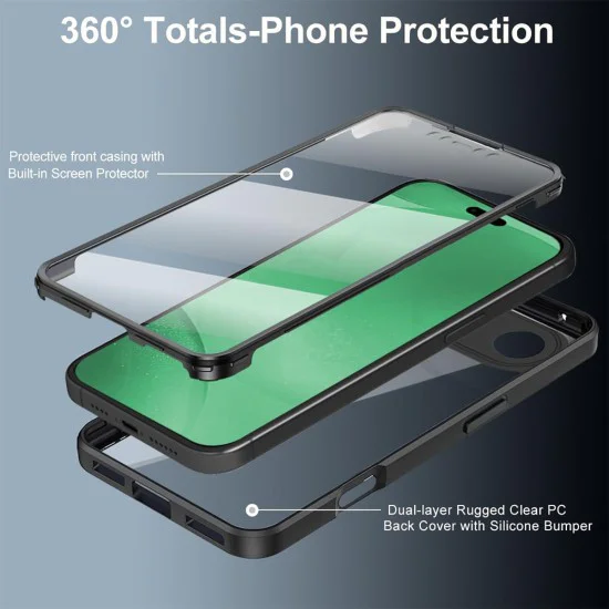 Калъф за iPhone 17 Air - Techsuit - ColorVerse 360 ​​Series + Screen Protector - Лилав