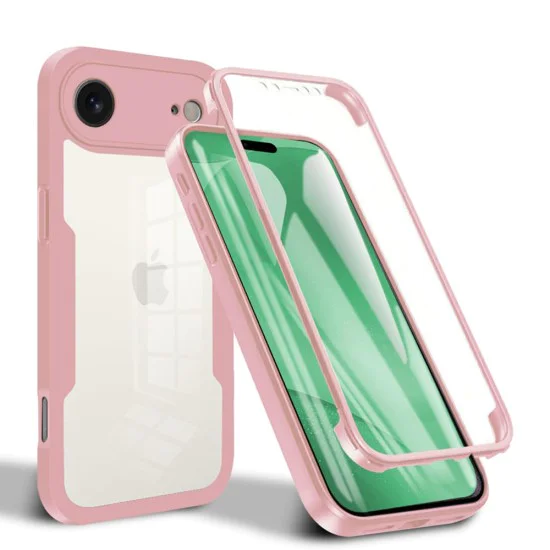 Калъф за iPhone 17 Air - Techsuit - ColorVerse 360 ​​Series + Screen Protector - Розов