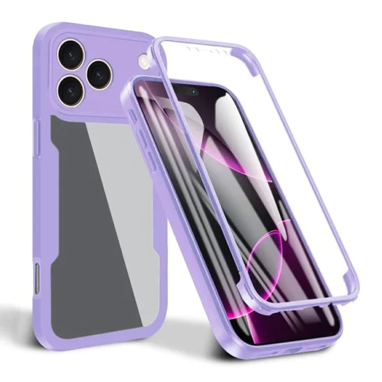 Калъф за iPhone 17 Pro - Techsuit - ColorVerse 360 ​​Series + Screen Protector - Лилав