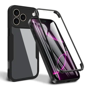 Калъф за iPhone 17 Pro - Techsuit - ColorVerse 360 ​​Series + Screen Protector - Черен