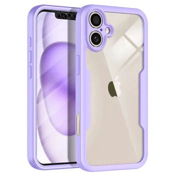 Калъф за iPhone 17 - Techsuit - ColorVerse 360 ​​Series + Screen Protector - Лилав