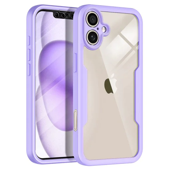 Калъф за iPhone 17 - Techsuit - ColorVerse 360 ​​Series + Screen Protector - Лилав