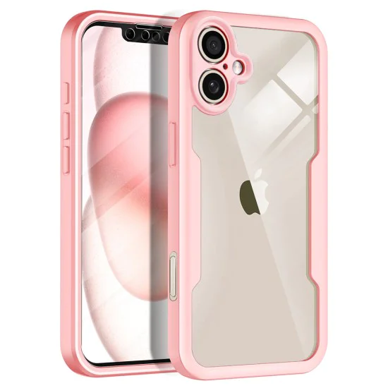 Калъф за iPhone 17 - Techsuit - ColorVerse 360 ​​Series + Screen Protector - Розов