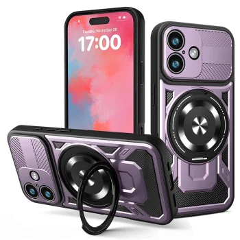 Калъф за iPhone 17 - RuggedCam - Лилав