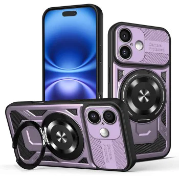 Калъф за iPhone 16 Plus - RuggedCam - Лилав