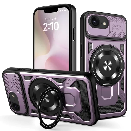 Калъф за iPhone 16e - RuggedCam - Лилав