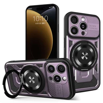 Калъф за iPhone 15 Pro Max - RuggedCam - Лилав