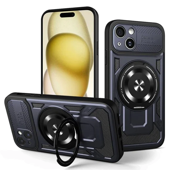 Калъф за iPhone 15 Plus - RuggedCam - син