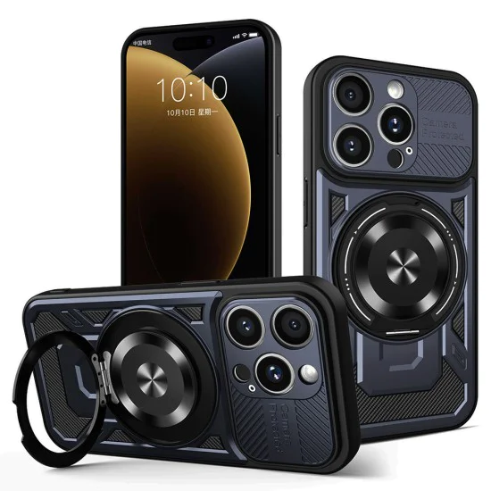 Калъф за iPhone 15 Pro - RuggedCam - син
