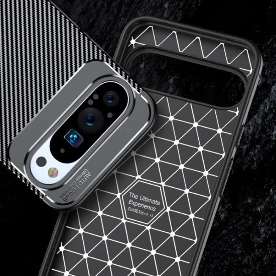 Калъф за Google Pixel 10 / 10 Pro - Techsuit - CarbonFiber - Черен