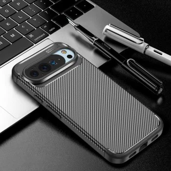 Калъф за Google Pixel 10 / 10 Pro - Techsuit - CarbonFiber - Черен