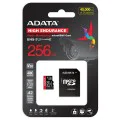 Adata - Карта памет (AUSDX256GUI3V30SHA2-RA1) - MicroSDXC, Адаптер, Клас 10, UHS-I V30, 256GB, Четене 100MB/s - Черна