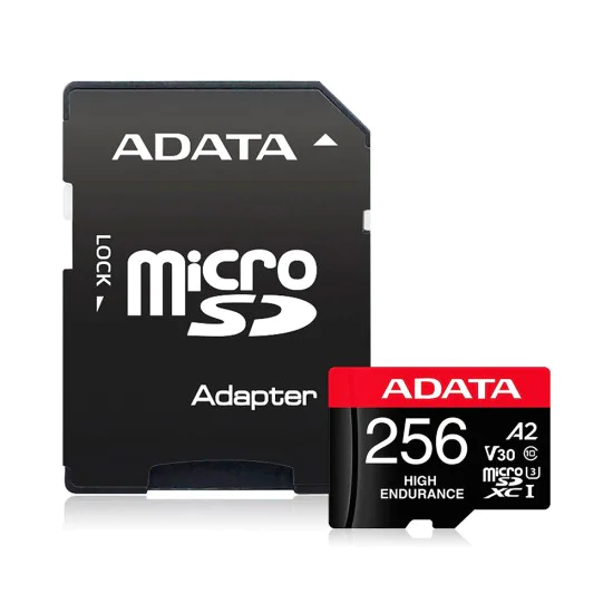 Adata - Карта памет (AUSDX256GUI3V30SHA2-RA1) - MicroSDXC, Адаптер, Клас 10, UHS-I V30, 256GB, Четене 100MB/s - Черна