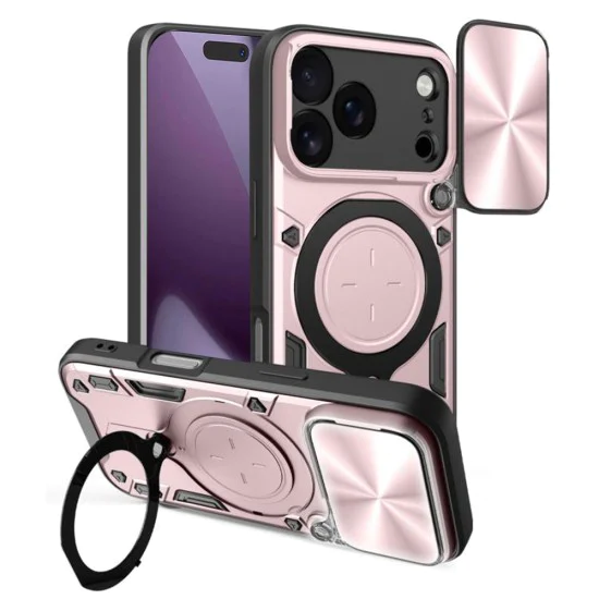 Калъф за iPhone 17 Pro - Techsuit - CamGuard Pro - Розово Злато - Златист