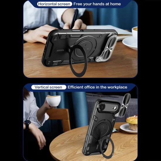 Калъф за iPhone 17 Air - Techsuit - CamGuard Pro - Черен