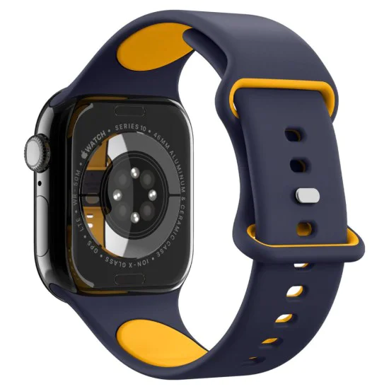 Каишка за Apple Watch 1/2/3/4/5/6/7/8/9/10/SE/SE 2/Ultra/Ultra 2 (42/44/45/46/49mm) - Spigen - Nano Pop - Син