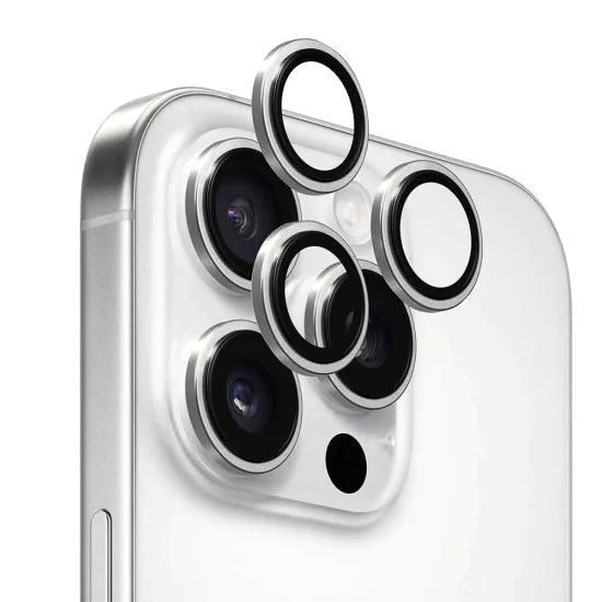 Протектор - Камера за iPhone 16 Pro / iPhone 16 Pro Max - ANANK - AR предпазител за обектив - сребрист