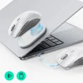 ESR - Безжична мишка MagMouse (6H0020301) - Магнитен захват, Вграден Type-C кабел, 800-4800DPI - Бяла