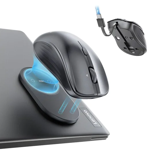 Безжична мишка – ESR MagMouse (6H0020201) – магнитен захват, Type-C кабел, 800–4800 DPI – Сива