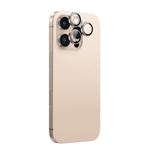 Протектор - Камера за iPhone 16 Pro / iPhone 16 Pro Max - ANANK - AR предпазител за обектив - Златно злато
