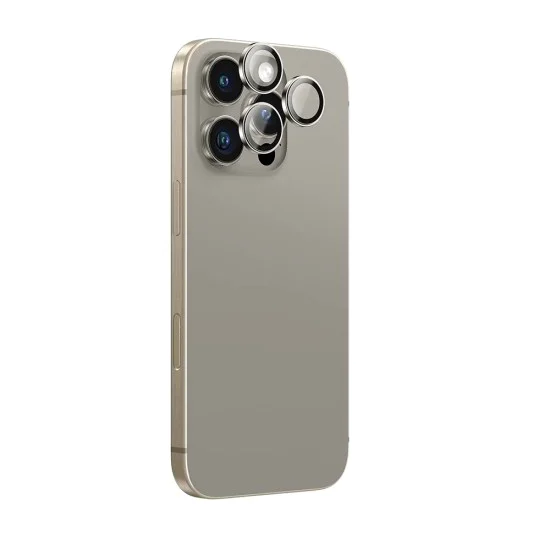 Протектор - Камера за iPhone 16 Pro / iPhone 16 Pro Max - ANANK - AR предпазител за обектив - естествен титан