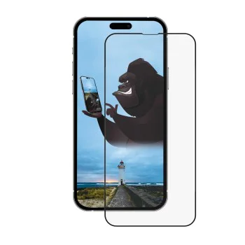 Протектор за iPhone 15 Pro - ANANK - 2.5D CG стъклен протектор за екран - Черен