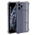 Калъф за iPhone 11 Pro Max - Techsuit - Удароустойчив Clear Silicone - Опушено Черен