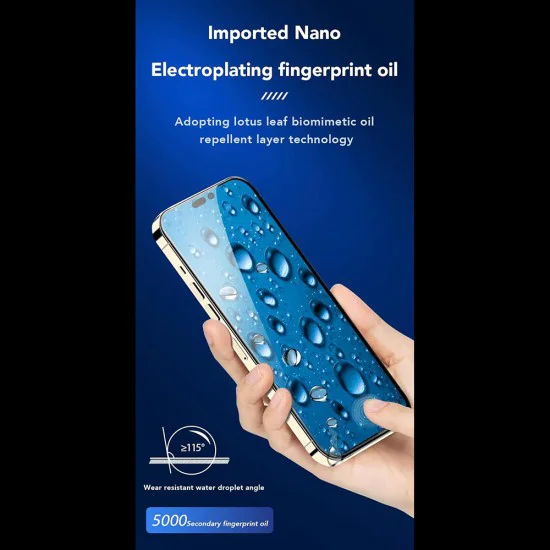 Протектор за iPhone 15 Pro - ANANK - 2.5D протектор за екран с подсилени ръбове - Черен