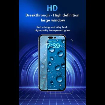 Протектор за iPhone 16 Pro - ANANK - 2.5D 5X подсилено CG стъкло - Черен