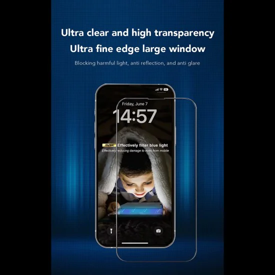 Протектор за Синя светлина - ANANK - 2.5D 3X подсилен анти - iPhone 16
