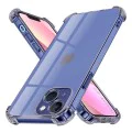 Калъф за iPhone 13 mini - Techsuit - Удароустойчив Clear Silicone - Опушено Черен