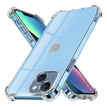 Калъф за iPhone 13 - Удароустойчив прозрачен силикон - прозрачен